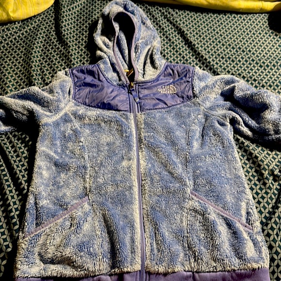 North face hoodie blue girls size 14-16 - Picture 2 of 3